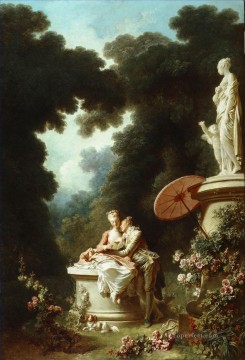  Fragonard Canvas - The Confession of Love Rococo hedonism eroticism Jean Honore Fragonard